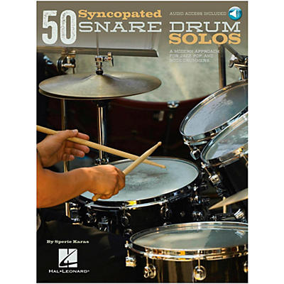 Hal Leonard 50 Syncopated Snare Drum Solos - A Modern Approach For Jazz, Pop & Rock Drummers Book/Online Audio