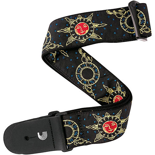D'Addario Planet Waves 50 mm Nylon Guitar Strap, Sun and Moon Sun and Moon 2 in.