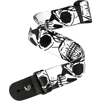 D'Addario Planet Waves 50 mm Polyester Guitar Strap, Skulls