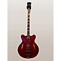 Used Hofner 500/7 Contemporary Semi Hollowbody Electric Bass Guitar Red