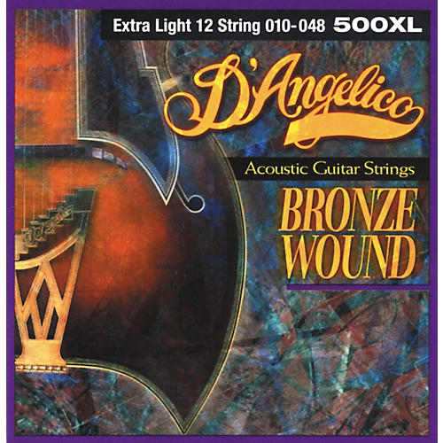 500XL Bronze Wound Extra Light 12-String Acoustic Guitar Strings