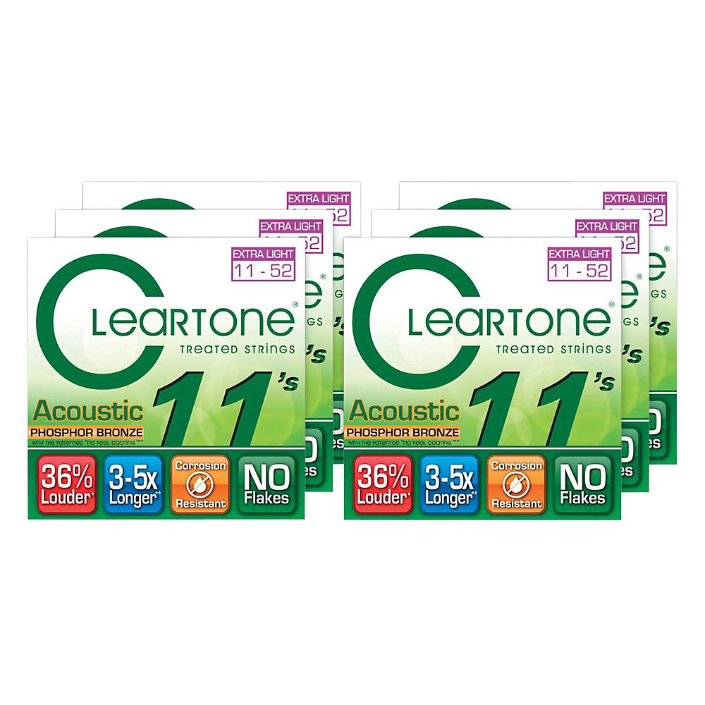 UPC 886830532924 product image for Cleartone Extra Light Acoustic Guitar Strings 6 Pack | upcitemdb.com