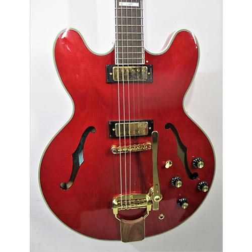 Epiphone 50th Anniversary 1962 Reissue Sheraton E212TV Tremotone Hollow Body Electric Guitar Red