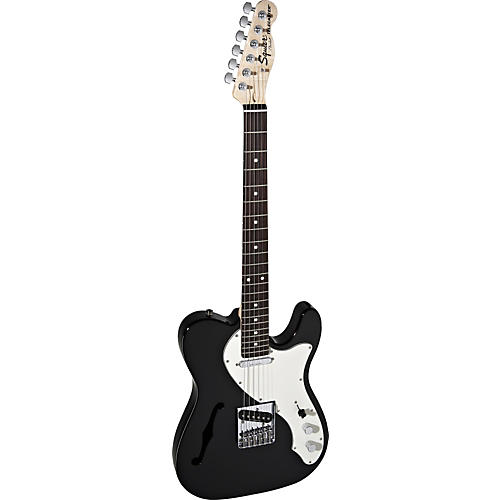 Squier Vintage Modified Telecaster Thinline Electric Guitar Black |  Musician's Friend