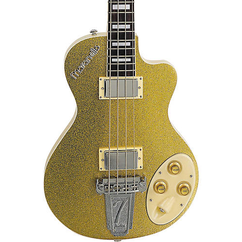 Italia Maranello Electric Bass Guitar Gold Sparkle | Musician's Friend