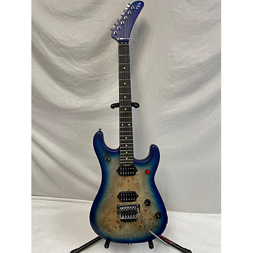 EVH 5150 Series Deluxe Poplar Burl Solid Body Electric Guitar Aqua Blue