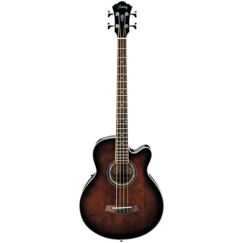 Ibanez AEB10E Acoustic-Electric Bass Guitar With Onboard Tuner Dark Violin  Sunburst | Musician's Friend