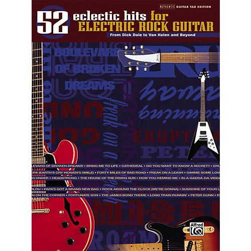 52 Eclectic Hits for Electric Rock Guitar Tab Songbook