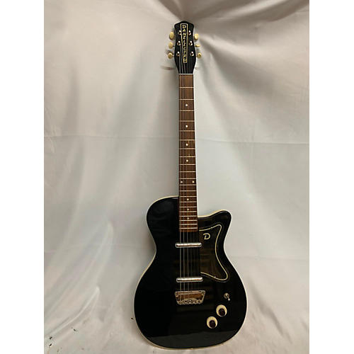 Danelectro 56 Single Cut Hollow Body Electric Guitar Black and White