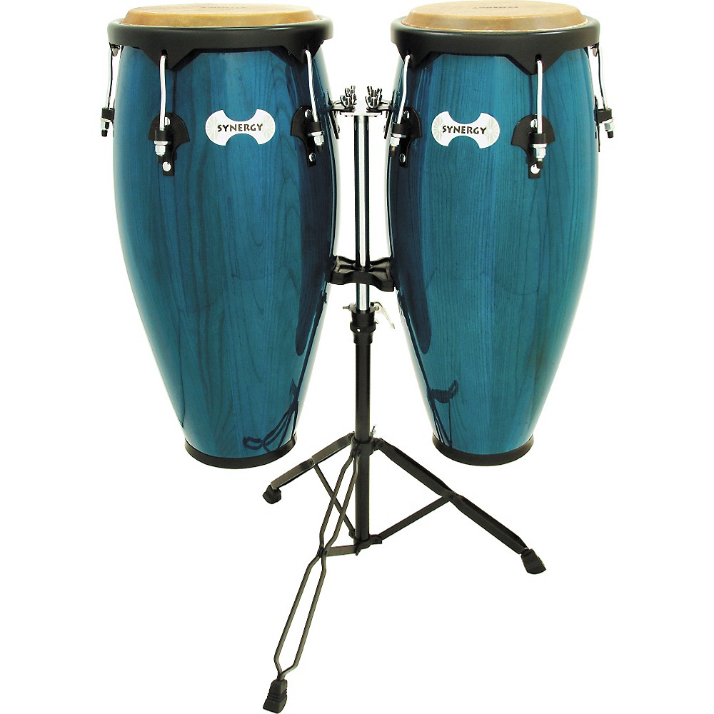 Toca Synergy Conga Set With Stand Blue