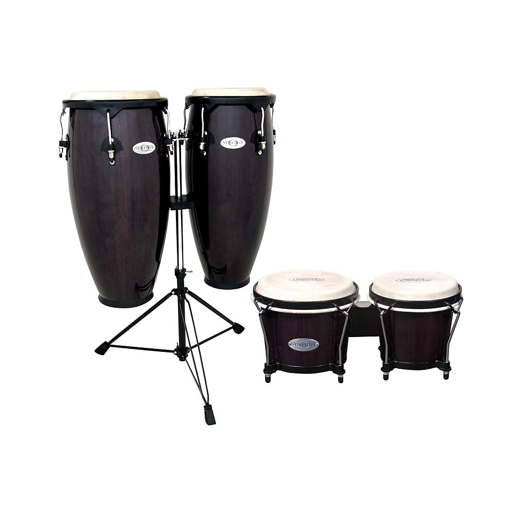 Toca Synergy Conga Set With Stand And Bongos Transparent Black