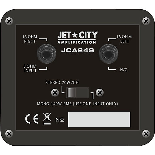 Jet City Amplification JCA24S 2x12 Guitar Speaker Cabinet Black, Blue Slant  | Musician's Friend