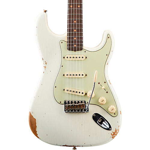 Fender Custom Shop '59 Heavy Relic Stratocaster Rosewood Fingerboard Electric Guitar Aged Olympic White