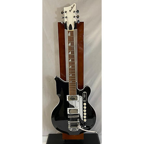 Airline 59 Newport DLX Solid Body Electric Guitar Black and White