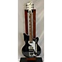 Used Airline 59 Newport DLX Solid Body Electric Guitar Black and White