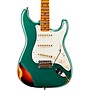 Fender Custom Shop '59 Stratocaster Heavy Relic Flame Maple Neck NAMM Limited-Edition Electric Guitar Faded Aged Sherwood Green Metallic over Chocolate 3- Color Sunburst