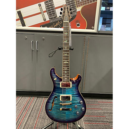 PRS 594 Hollow 10 Top Wood Library Hollow Body Electric Guitar River Blue Burst