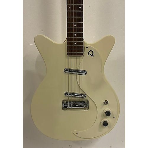Danelectro 59M NOS+ Solid Body Electric Guitar Aged White