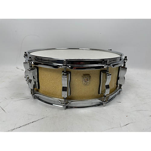 Ludwig 5X14 Classic Maple Snare Drum Yellow Sparkle 8