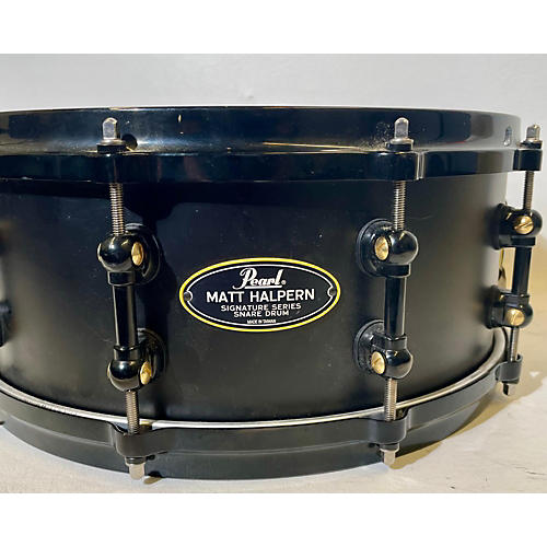 Pearl 5X14 Matt Halpern Signature Snare Drum Black Matte 8