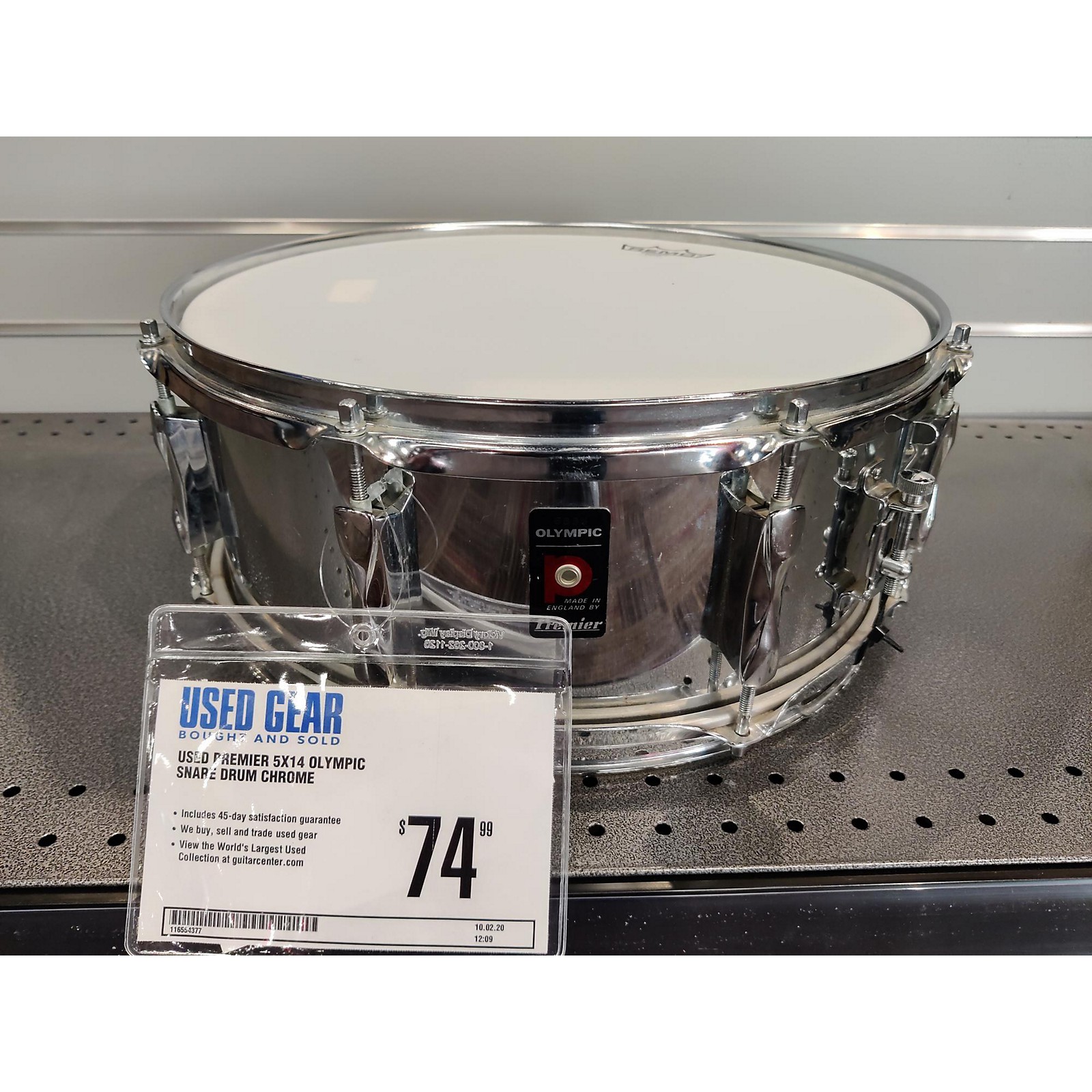 Used Premier 5X14 Olympic Snare Drum Chrome 8 Musician's Friend