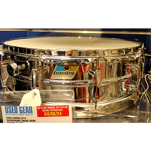 Ludwig 5X14 Supraphonic Snare Drum Chrome Silver 8