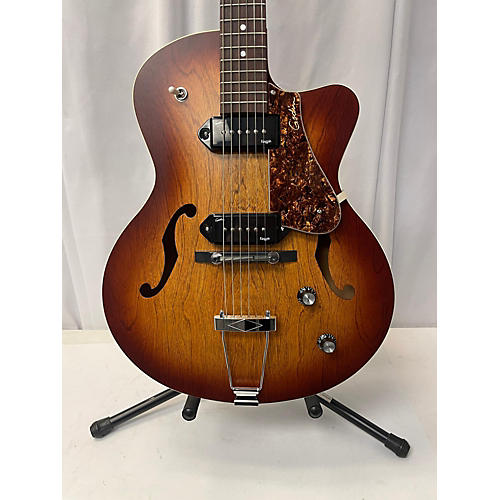 Godin 5th Avenue CW Kingpin II Hollow Body Electric Guitar Two Tone Sunburst