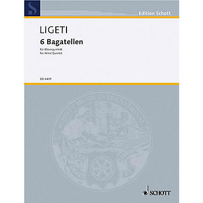 Schott 6 Bagatelles (Wind Quintet Score) Schott Series by György Ligeti
