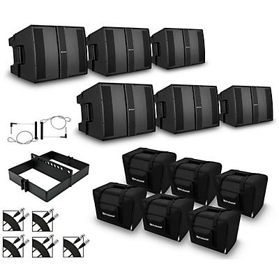 PreSonus (6) CDL10P Active Line Array Speaker Package With Rigging Grid and Bags