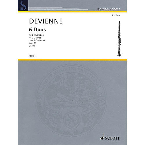 Schott 6 Duos, Op. 74 (for 2 Clarinets - Performance Score) Woodwind Ensemble Series Softcover