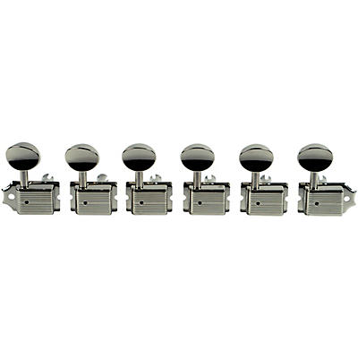 Kluson 6-In-Line Deluxe Series Oval Metal No Logo Tuning Machines
