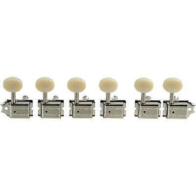 Kluson 6-In-Line Deluxe Series Oval Plastic Double Line Logo Tuning Machines