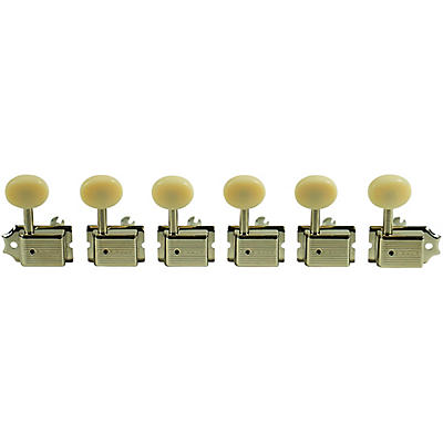 Kluson 6-In-Line Deluxe Series Oval Plastic Single Line Logo Tuning Machines