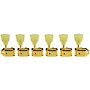 Kluson 6-In-Line Deluxe Series Pearl Single Ring Tuning Machines For Gibson Explorer Gold