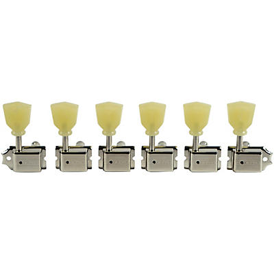 Kluson 6-In-Line Deluxe Series Pearl Single Ring Tuning Machines For Gibson Explorer