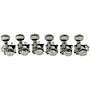 Open-Box Kluson 6-In-Line Locking Revolution Series H-Mount Tuning Machines With Staggered Posts Condition 1 - Mint Nickel