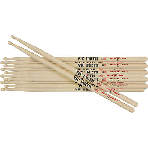 6-Pair American Classic Hickory Drum Sticks