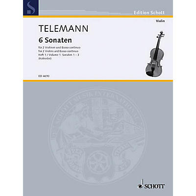 Schott 6 Sonatas - Vol. 1:1-3 Schott Series Composed by Georg Philipp Telemann