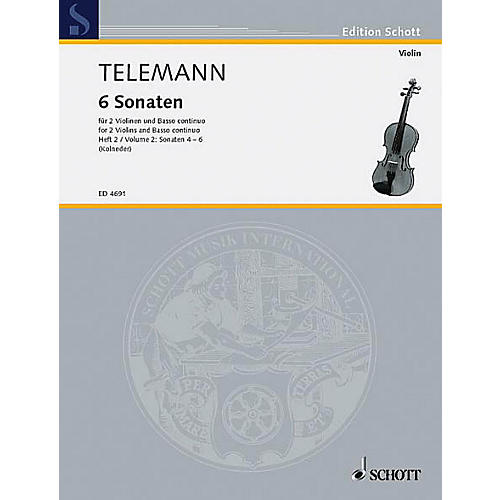 Schott 6 Sonatas - Vol. 2:4-6 Schott Series Composed by Georg Philipp Telemann