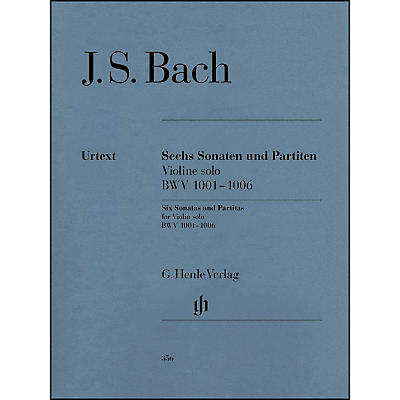 G. Henle Verlag 6 Sonatas And Partitas BWV 1001-1006 for Violin By Bach