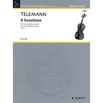 Schott 6 Sonatinas for Viola and Basso Continuo String Series Softcover