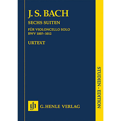 G. Henle Verlag 6 Suites for Violoncello BWV 1007-1012 (Study Score) Henle Study Scores Series
