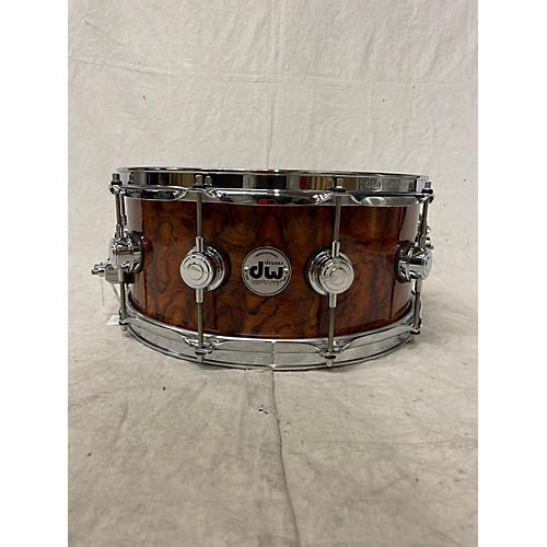 DW 6.5X14 Collector's Series Exotic Snare Drum bubinga waterfall 15