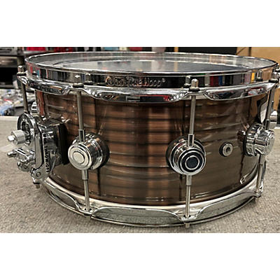 DW 6.5X14 Collector's Steel Copper Ribbed Drum