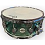Used DW 6.5X14 Design Series Acrylic Snare Drum Sea Glass 15