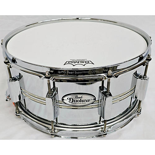 Pearl 6.5X14 Duoluxe Drum Chrome over brass 15