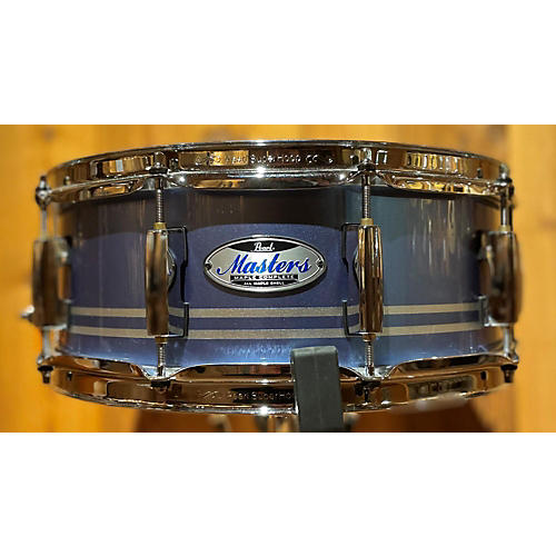 Pearl 6.5X14 Masters Premium Snare Drum BLUE SPARKLE 15