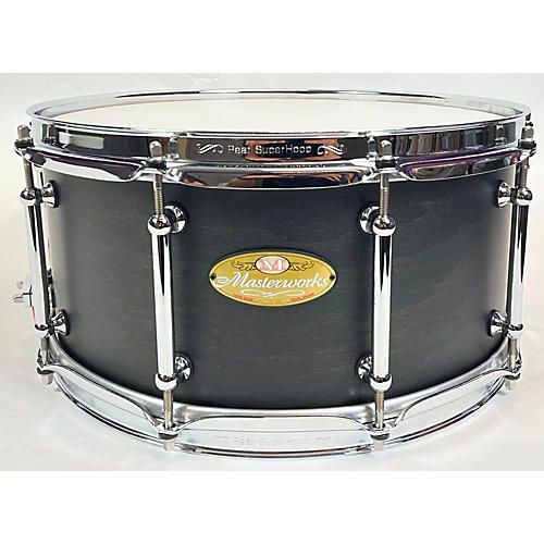 Pearl 6.5X14 Masterworks Custom Snare Drum MATTE SATIN BLACK 15