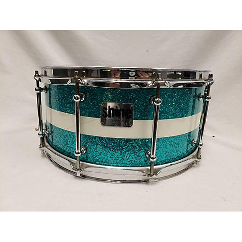 Shine Custom Drums & Percussion 6.5X14 Selectcutom Series Drum baby blue sparkle 15