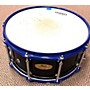Used Pearl 6.5X14 Symphonic Percussion Series Snare Drum Black with Blue Hoops 15